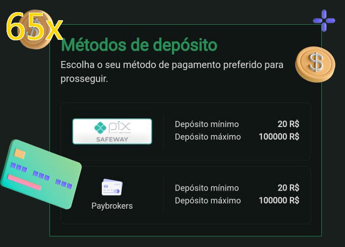 O cassino 65xbet oferece uma grande variedade de métodos de pagamento