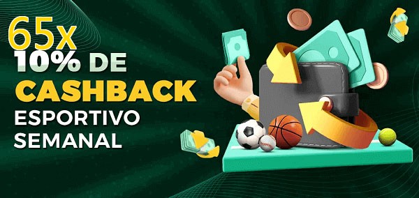 10% de bônus de cashback na 65x